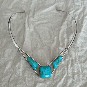 Jay King Sterling Silver Turquoise Collar Necklace